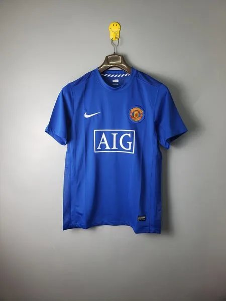 Camiseta de fútbol Manchester United 2007/08 VISITANTE MANGA CORTA VERSION FAN